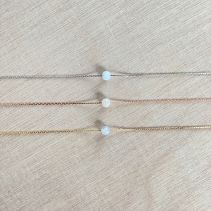 Blue Chalcedony Necklace | Rose Gold | Gold | Silver | Dainty Necklace | Layering Necklace | Gemstone Necklace | Bead Necklace