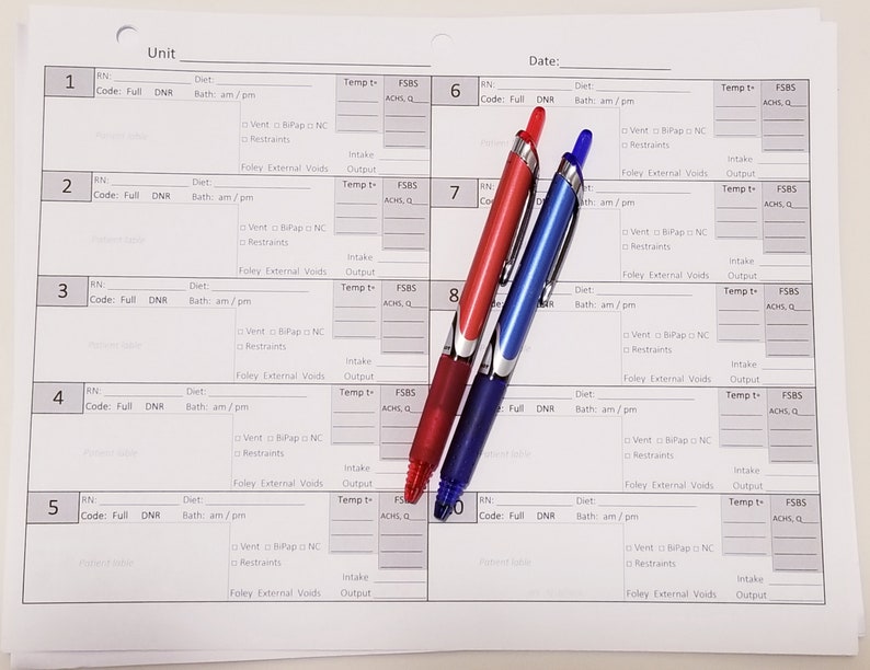 PCT / CNA Report Sheet | Etsy