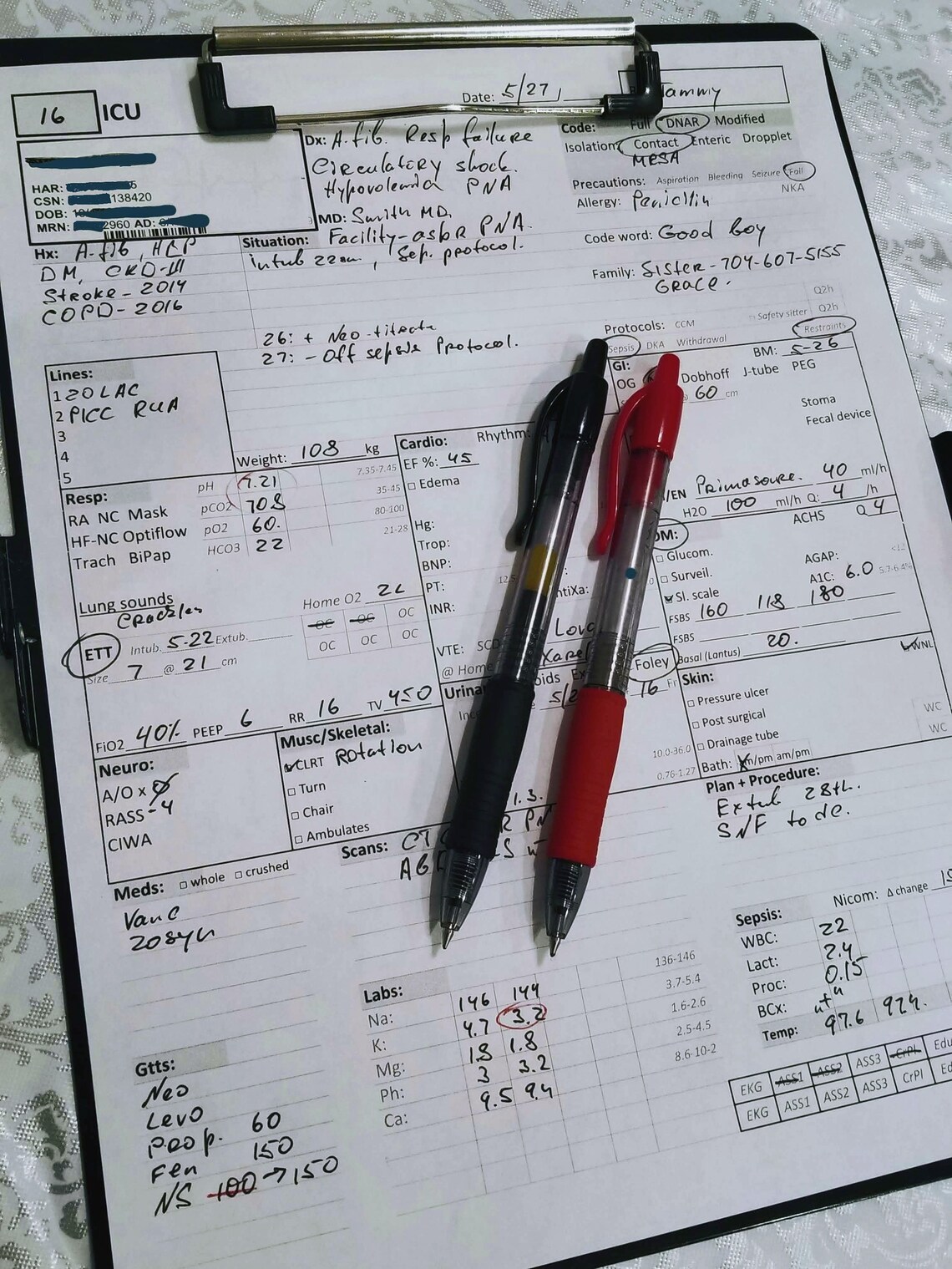 ICU Nurse Report Sheet Etsy