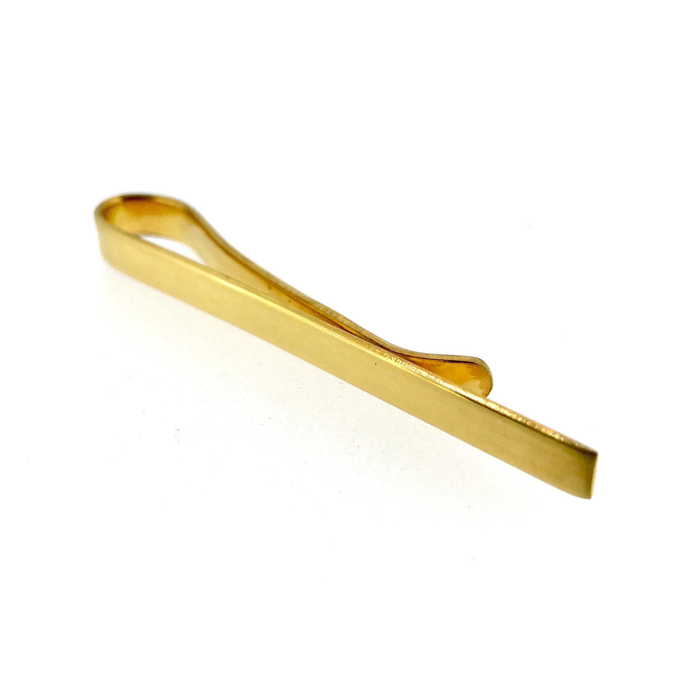 18ct Gold Vermeil Tie Clip 4mm Hallmarked Tie Slide - Etsy UK