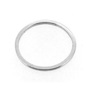 1mm Sterling Silver Skinny Square band Stacking Ring Polished Finish
