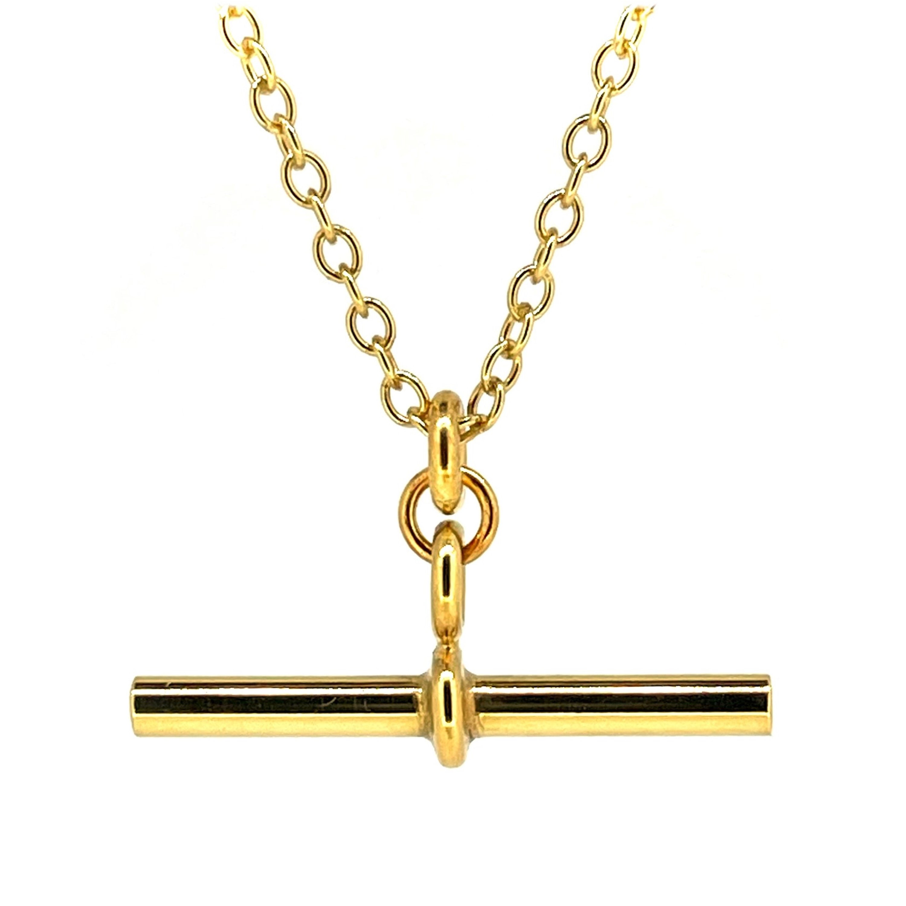 Antique 9ct Rose Gold T-Bar Curb Link Chain | Ace Jewellery