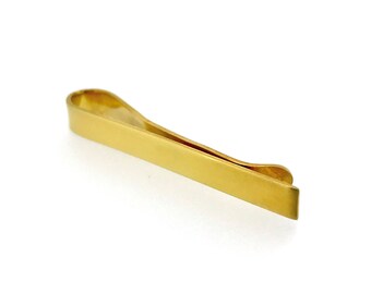 18ct Gold Vermeil Tie Clip 5mm Hallmarked Tie Slide