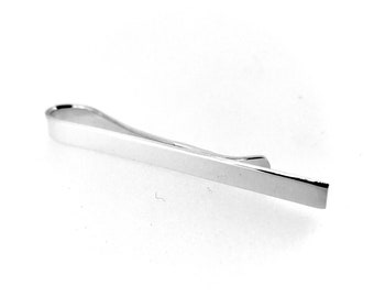 Pince à cravate en argent sterling 4 mm Poinçon Cravate Slide