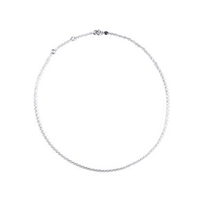 Adjustable Sterling Silver 2.3mm Chain Necklace 16” 17” 18” Bolt Ring Clasp