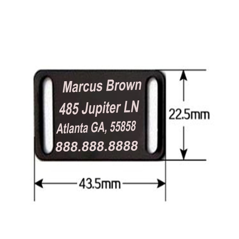 SSC Slide on Dog Tag For Dogs Medium and Large Dogs SL3