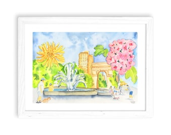 Washington Square Park - Watercolor Home Decor / Kitchen