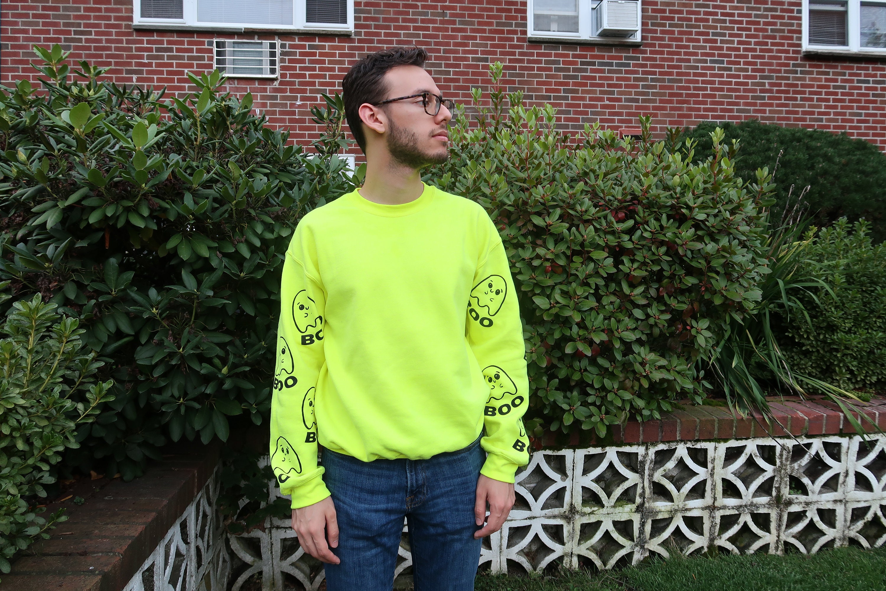 Neon Green Sweater - Etsy