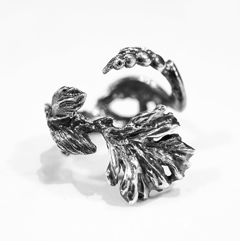 Iris Silver Statement Ring