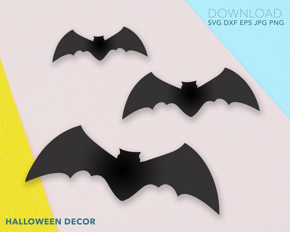 Bat Svg Halloween Decoration Cricut Decor Die Cut File For Etsy