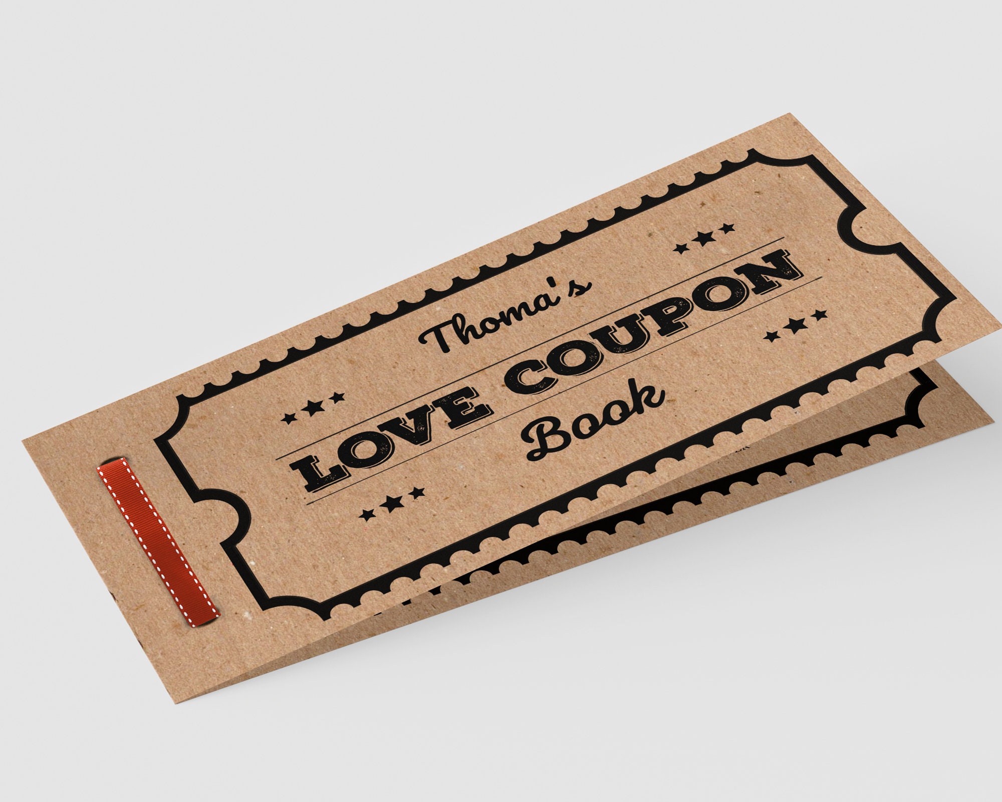 Personalized Love coupon book. Gift for partner boyfriend or Etsy