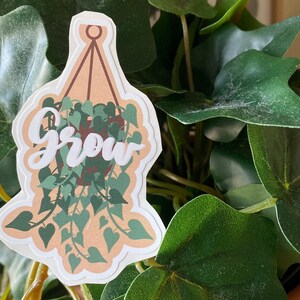 Positive sticker, grow sticker, vinyl sticker, plant sticker, computer sticker, laptop sticker, boho sticker, sticker, cottage core sticker