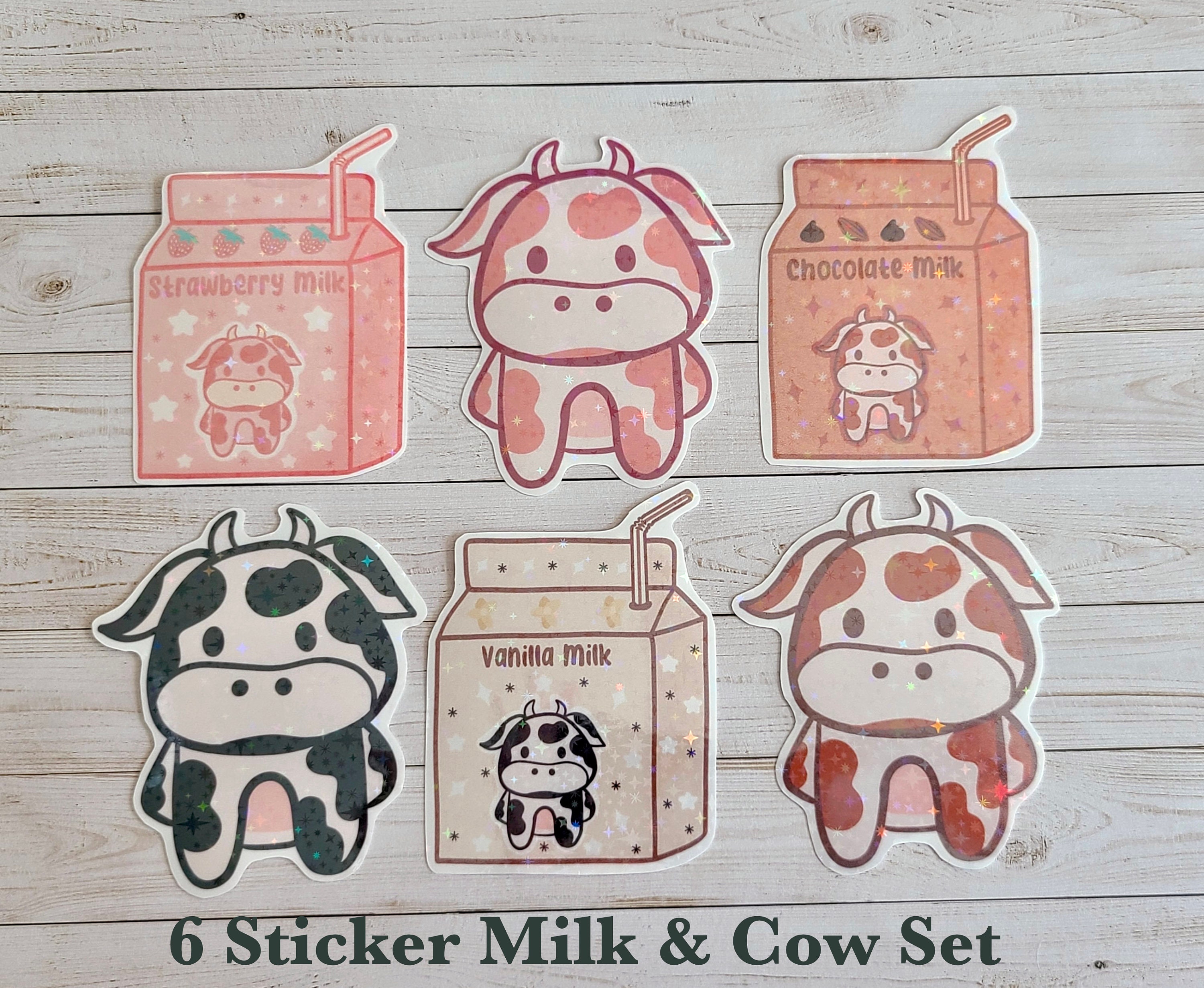 strawberry cow Sticker for Sale by sadiefarrer