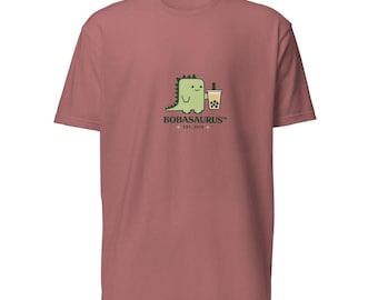 Bobasaurus Tee – Boba Lover Graphic Shirt | Cute Minimal Dinosaur T-Shirt | Palm & Heart