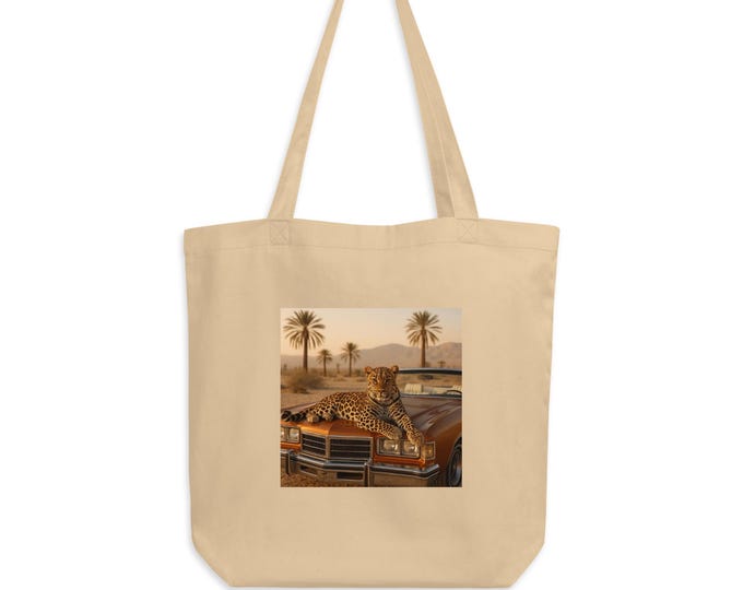 WildCats & Vintage Cars Eco Tote Bag, Grocery Bag, School Bag, Anything and Everything Bag