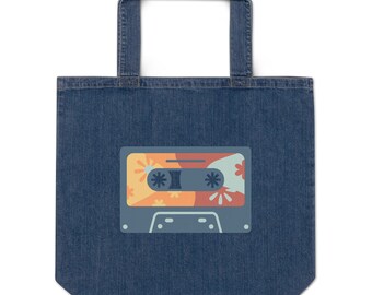 Borsa tote oversize in denim organico