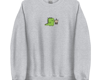 Pixelated Boba Bubble Tea Sweatshirt