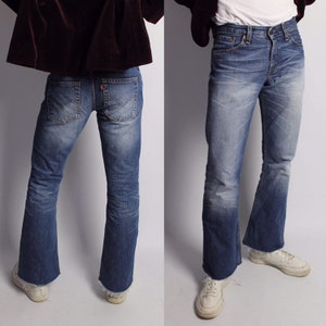 Levi’s cut off hem bootcut jeans | mid blue