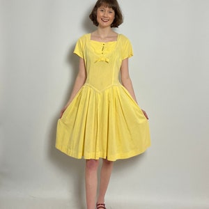 1950s yellow sun dress
