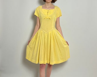 1950s yellow sun dress