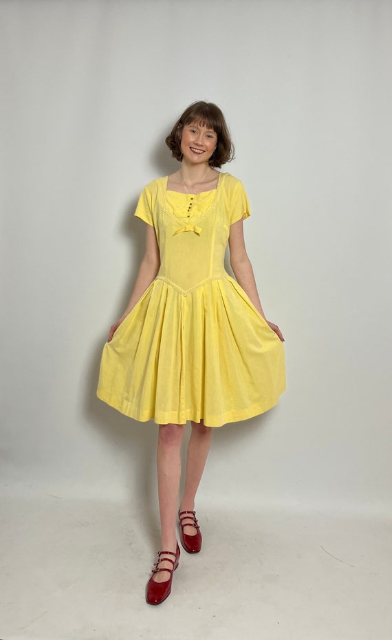 1950s yellow sun dress - image 10