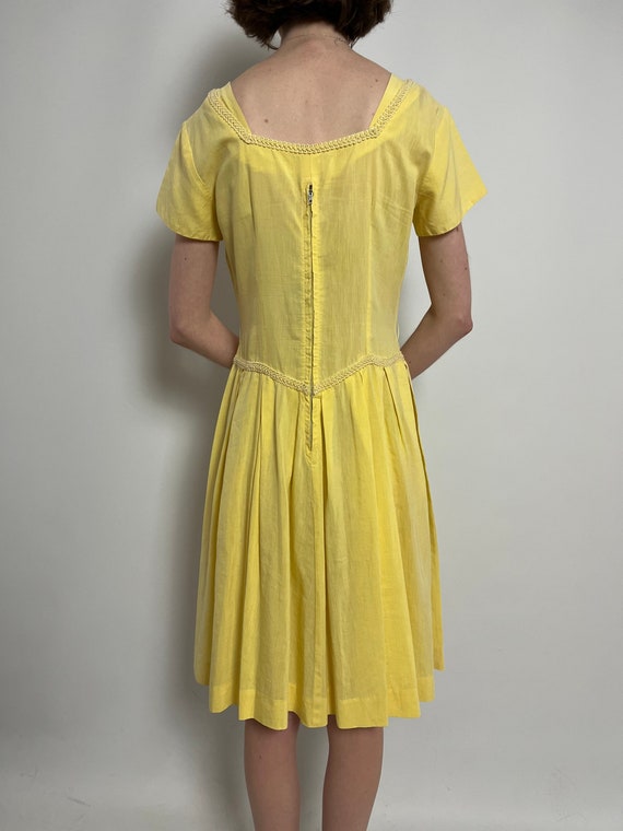 1950s yellow sun dress - image 5