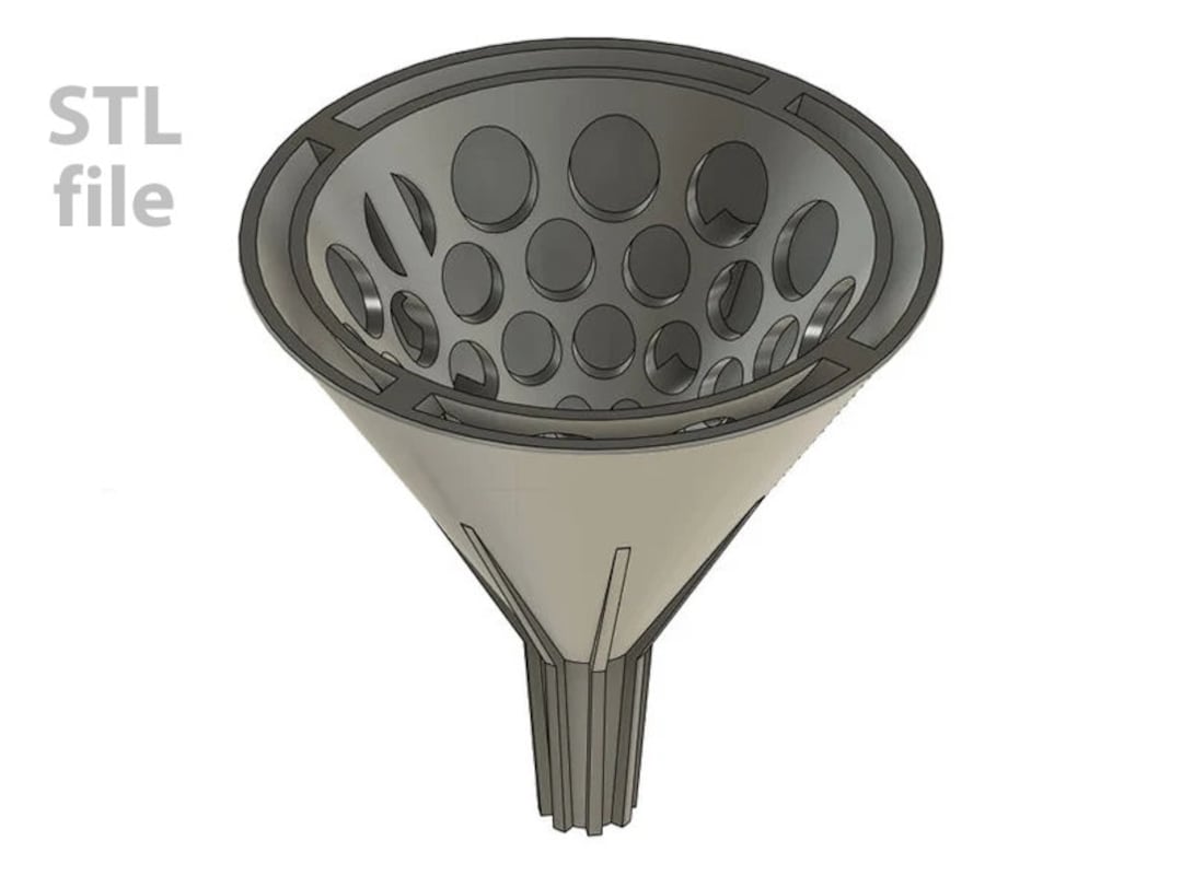 Filtering Funnel Downloadable STL File for 3D Printing Etsy