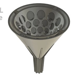 Filtering Funnel downloadable STL file for 3D printing