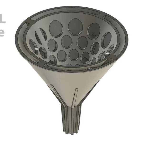 Filtering Funnel downloadable STL file for 3D printing