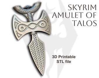 Skyrim "Amulet Of Talos" downloadable / printable STL file for 3D printing