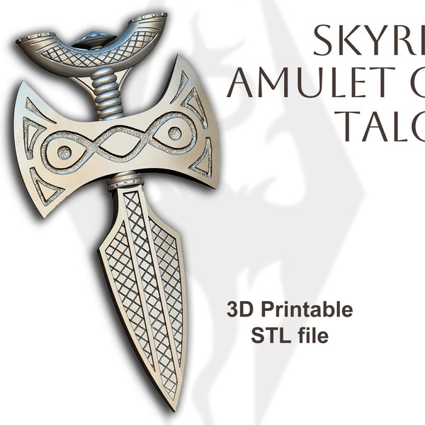 Skyrim "Amulet Of Talos" downloadable / printable STL file for 3D printing