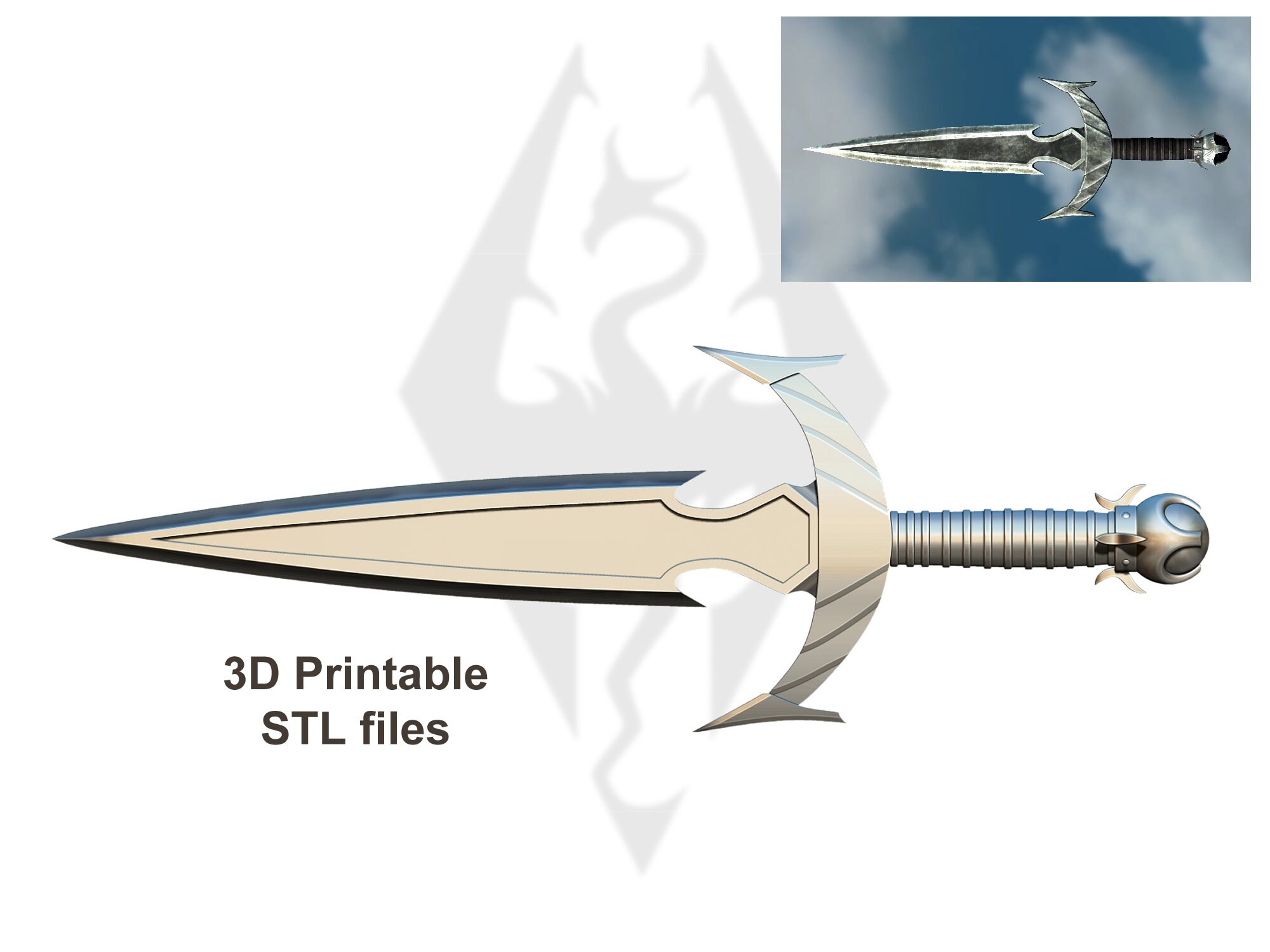 Skyrim Blade mehrune's Razor Downloadable / Printable STL File for 3D ...