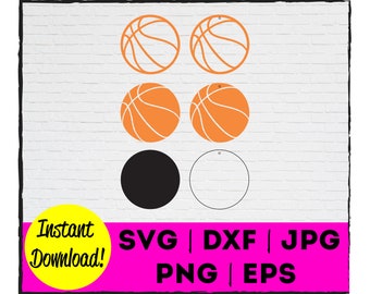 Basketball Earring Cut File | Instant Download | Commercial Use | Template | Cricut | Silhouette | Laser | Cut | Earring | Jewelry