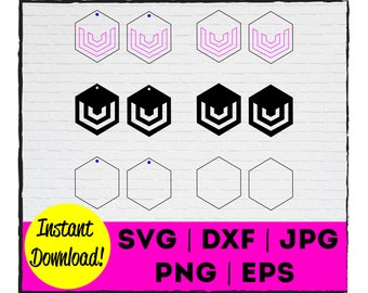 Geometric Earring Cut File | Instant Download | Commercial Use | Template | Cricut | Silhouette | Laser | Cut | Earring | Jewelry | Pendant