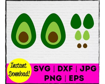 Avocado Stud Earring Cut File | Instant Download | Commercial Use | Template | Laser Cut | Earring | Jewelry | Glowforge