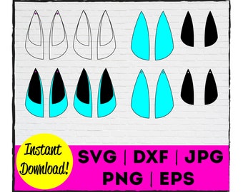 Wing Earring Cut File | Earrings Shapes | Instant Download | Commercial Use | Template | Cricut | Silhouette | Laser | Cut | Earring