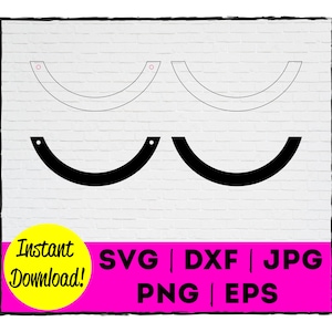 Half Circle Necklace Cut File | Jewelry | Instant Download | Commercial Use | Template | Cricut | Silhouette | Laser | Cut