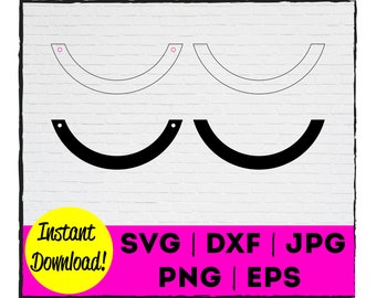 Half Circle Necklace Cut File | Jewelry | Instant Download | Commercial Use | Template | Cricut | Silhouette | Laser | Cut