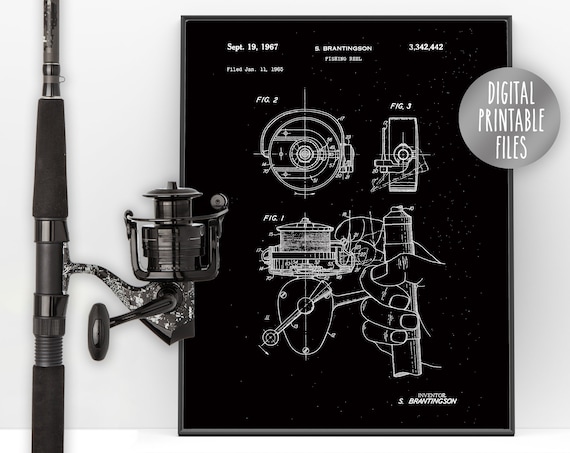 Vintage Fishing Spinning Reel Patent Drawing Poster, Digital Printable Wall  Decor, Instant Download Files, Fishing Rod Custom Print Gift -  Norway