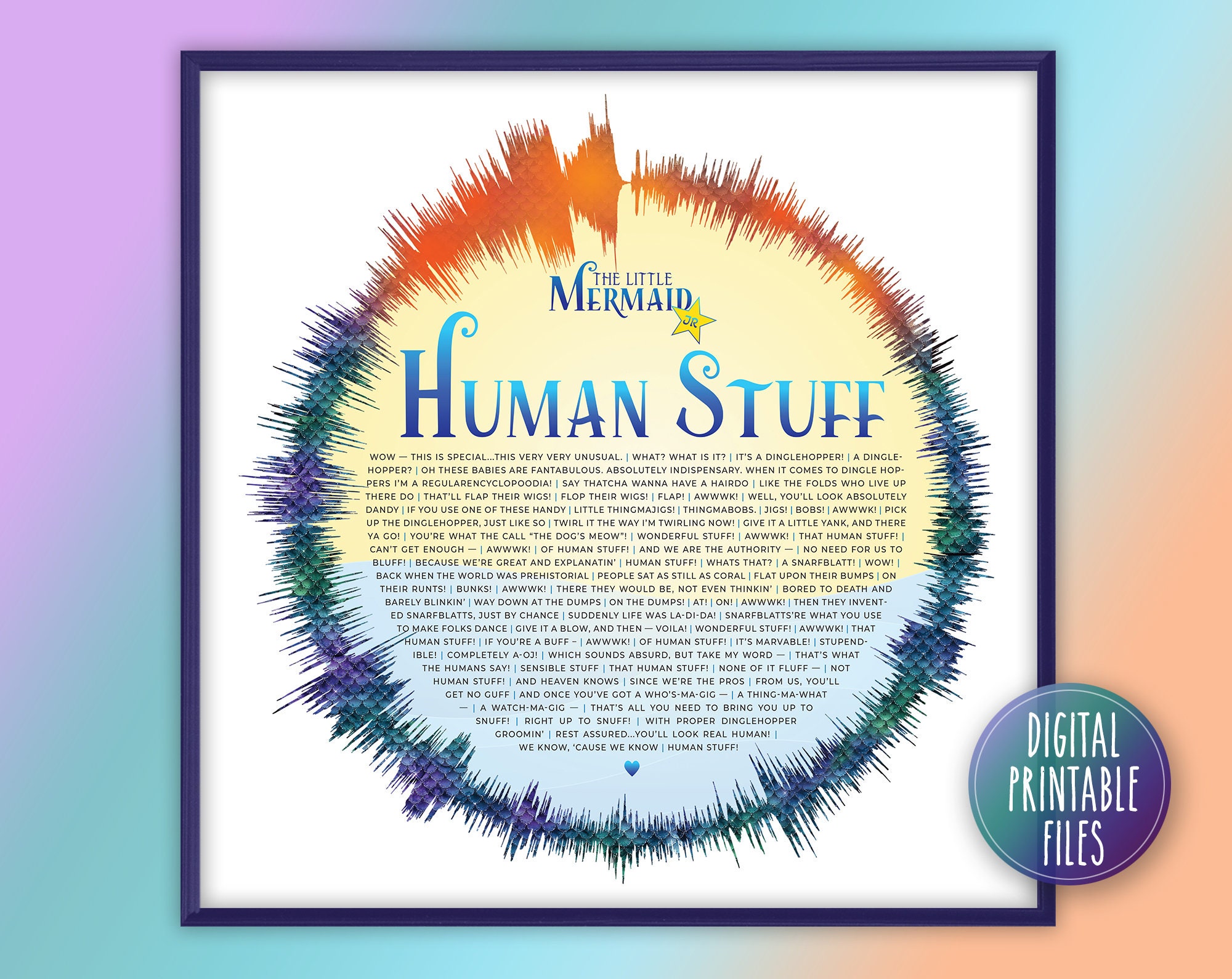 Human Stuff, Radial Sound Wave & Lyrics Art, Broadway Musical Show