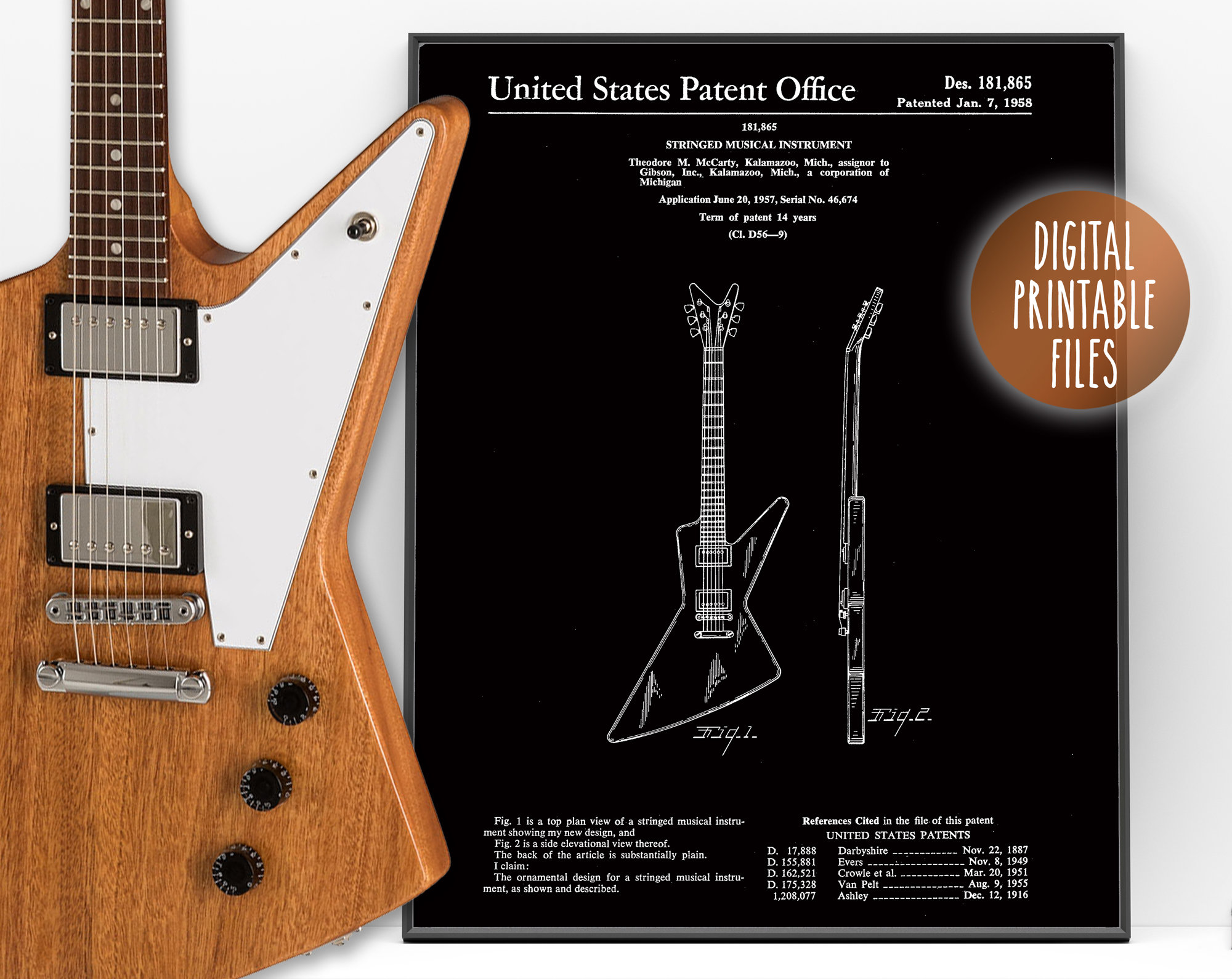 ギブソン エクスプローラー ギター ヴィンテージ 特許取得済み