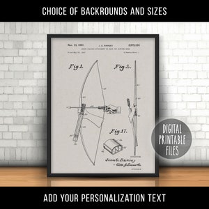 Vintage Hunting Bow and Arrow Patent drawing art, Digital Printable poster, Instant download files, Compound bow deer hunting outdoors print