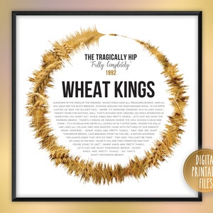 Wheat Kings, Custom Radial Sound Wave and Lyrics Art, Printable Digital Poster, Favourite Song Print, Personalized Music Birthday Gift image 10