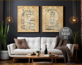 Drum Set Vintage Patent Art Print: Music Room Decor (Digital Download)