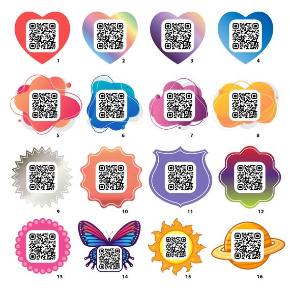 Custom Shape QR Code for Personalized Sound Wave Printable Digital