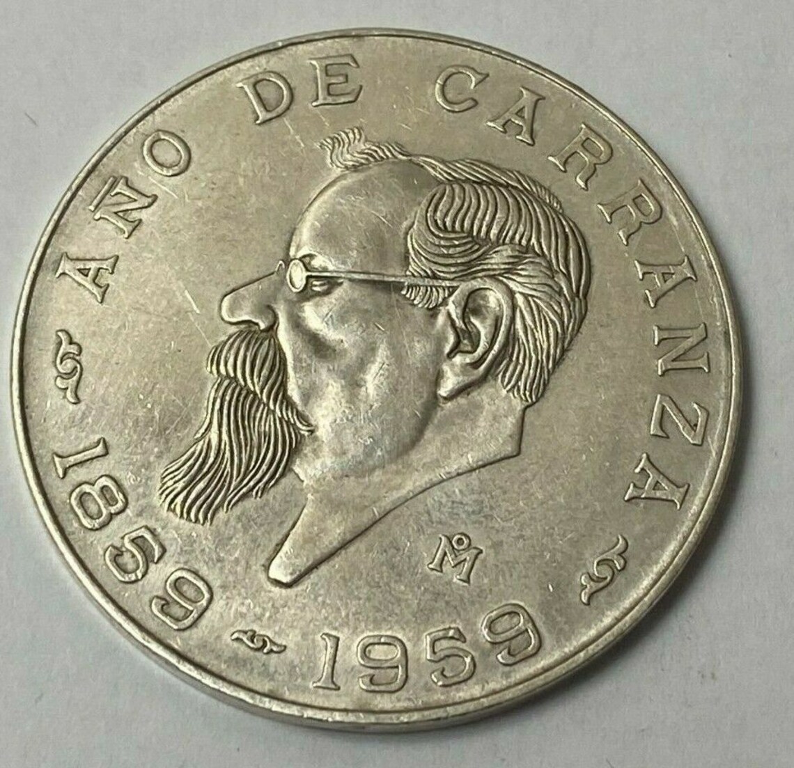 1959 Mexico Cinco Pesos Silver Mexican 5 Pesos Coin Etsy