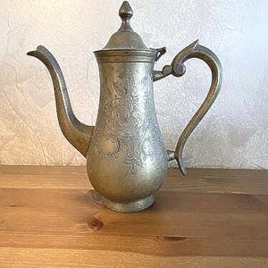 Antique 19th Century Islamic BUKHARA UZBEK Brass Teapot