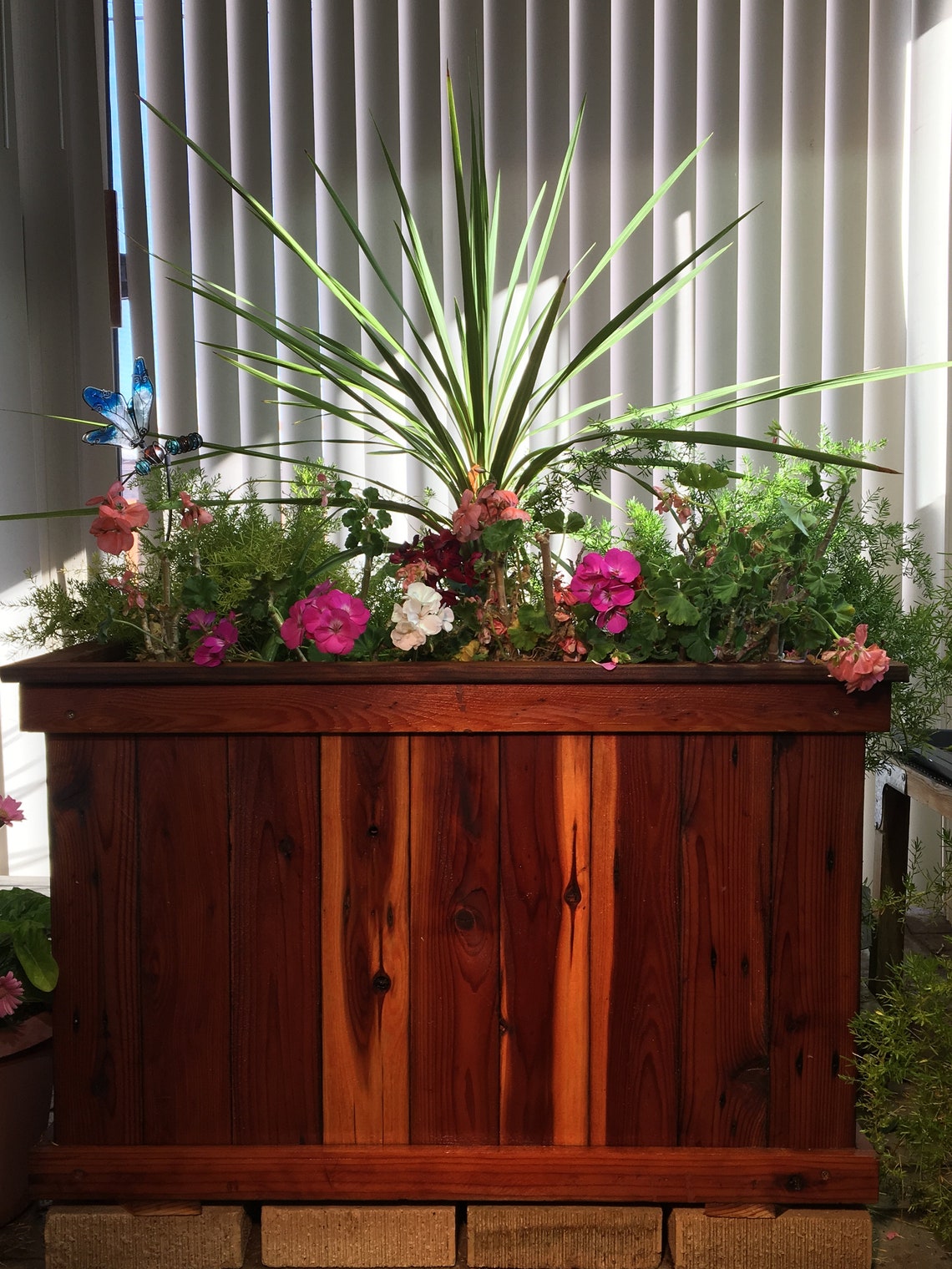Large Redwood Planter Traditional and Self Watering Options Etsy