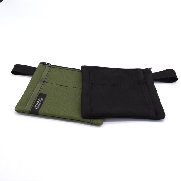 Clearance 6x7 EDC Pouch with Slip Pockets Deep Olive -Makes a great Fire Kit or First Aid Kit- Organize your pockets in this durable pouch.
