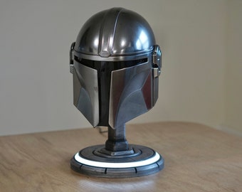 Star Wars Helmet Stand - Mandalorian Helmet Stand - Cosplay Helmet Stand - LED Helmet Stand - Mandalorian Season 3-